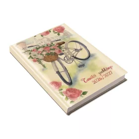   Tanítói zsebkönyv A5, műbőr 145mmx205mm, fehér lapokkal bicikli 2026/2027 Realsystem