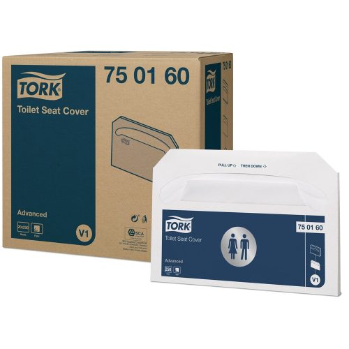 Toalettülőke takaró papír 250 lap/csomag 20 cs/karton TORK_750160 fehér