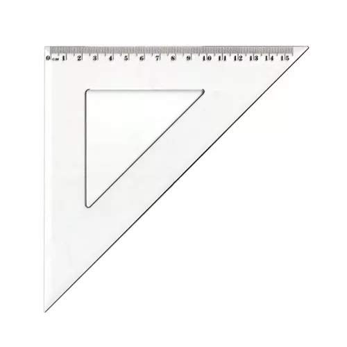Vonalzó háromszög 45° 15,5cm, műanyag Antilop