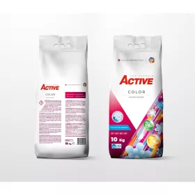   Mosópor 10 kg (130 mosás) zsákos színes ruhákhoz Active Color