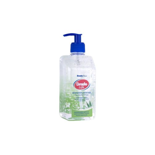 Kéz- és bőrfertőtlenítő gél pumpás 500 ml Bradolife aloe vera