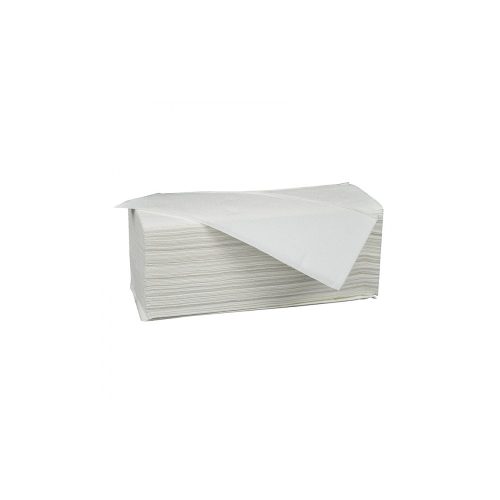 Kéztörlő 2 rétegű V hajtogatású száraz papír törlőkendő 150 lap/csomag Bluering® fehér