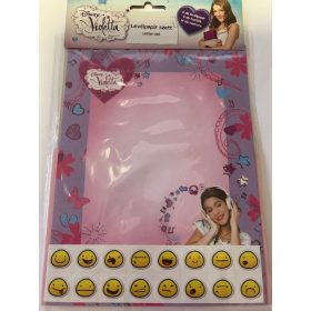   Levélpapír szett Lizzy Card Violetta 6 ív+6 db boríték+16 db matrica UTOLSÓ CSOMAGOK