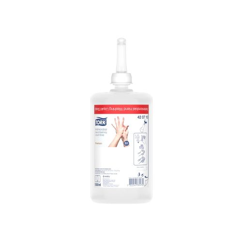 Folyékony szappan fertőtlenítő hatással 1 liter átlátszó S1 Tork_420710