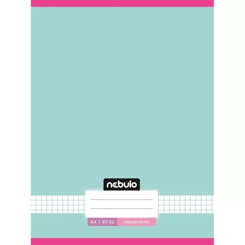 Füzet, A4, kockás, 87-32, Monochrome és Gradient minták I., 12 db/csomag Nebulo