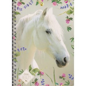   Füzet Lizzy Card A/4 vonalas dupla spirállal Wild Beauty White UTOLSÓ DARABOK