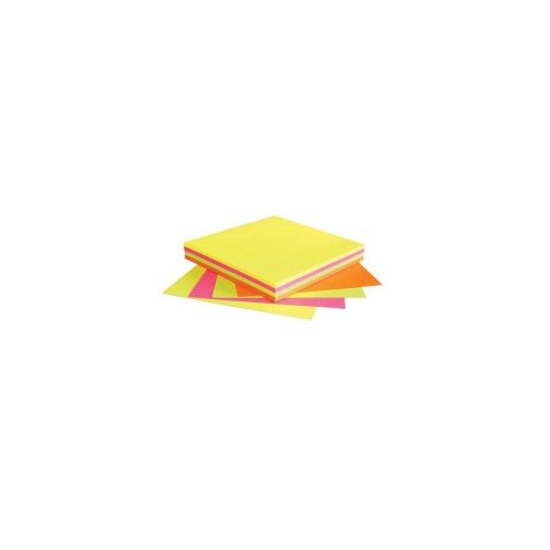 Jegyzettömb öntapadó, 75x75mm, 100lap, Info Notes, brilliant mix, sárga, zöld, pink, narancs