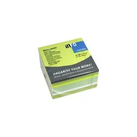   Jegyzettömb öntapadó, 75x75mm, 450lap, Info Notes intenzív zöld árnyalatok