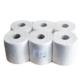   Kéztörlő 2 rétegű tekercses átmérő: 19 cm 100% cellulóz 84 m/tekercs 6 tekercs/karton hófehér