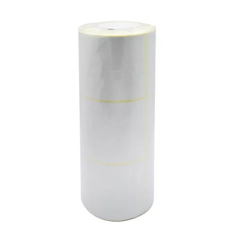 Etikett címke thermo, 100x100mm, tekercses, 600 címke/tekercs fehér