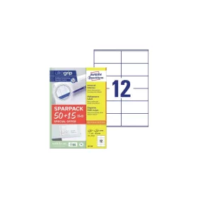   Etikett címke, 105x48mm, univerzális, 65 lap, 12 címke/lap Avery, fehér
