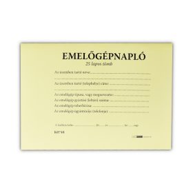 Emelőgépnapló 24 lapos A/5 fekvő D.E.938