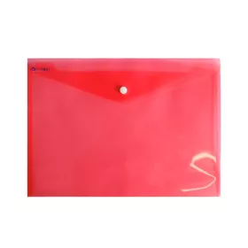   Irattartó tasak A4, PP patentos Bluering® transzparens piros