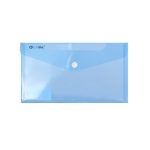   Irattartó tasak DL 'CSEKK' patentos PP transzparens kék 12 db /csomag BLUERING