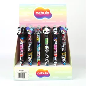   Zseléstoll radírozható, nyomógombos, panda, 36 db/display Nebulo