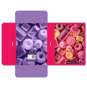 Füzetbox A5, hullámkarton, Candy, Nebulo