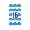 Etikett címke o20mm időjárásálló öntapadó plakett 2025-2030 15 címke/lap 8 ív/csomag Avery kék