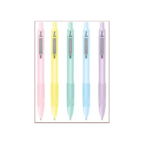 Golyóstoll 1 mm, rózsaszín tolltest, Zebra Z-Grip Pastel, írásszín kék