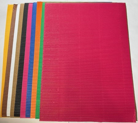 Dekorkarton, hullámkarton 3D vegyes színű, 10 db-os B4 35x25 cm UTOLSÓ CSOMAG
