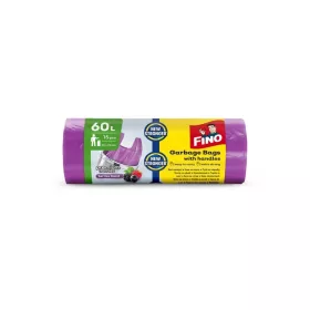   Szemeteszsák köthető füles 60 literes 15 db/tekercs Fino lila