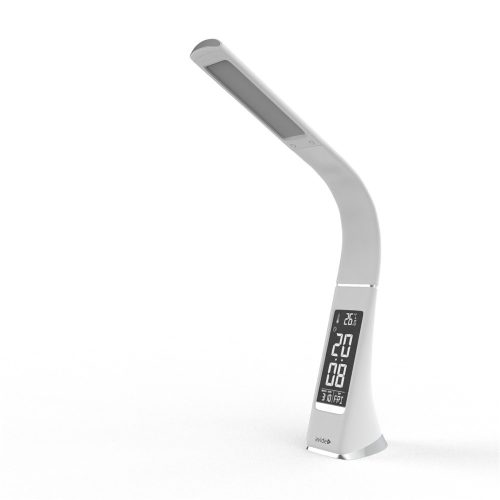 Asztali LED lámpa, Luna, kijelzős, 6W, 6400K, AVIDE, fehér