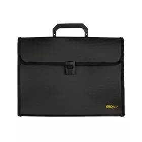  Irattartó táska, harmonikatáska, 13 rekeszes füles csatos EVOffice fekete