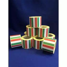  Etikett címke vellum 30x50mm, tekercses, 500 címke/tekercs Magyar zászló