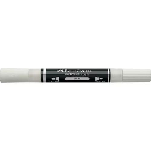 Akril marker kétvégű MULTIMARK 101 Faber-Castell fehér 