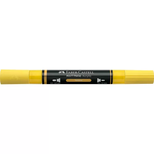 Akril marker kétvégű MULTIMARK 108 Faber-Castell sárga 