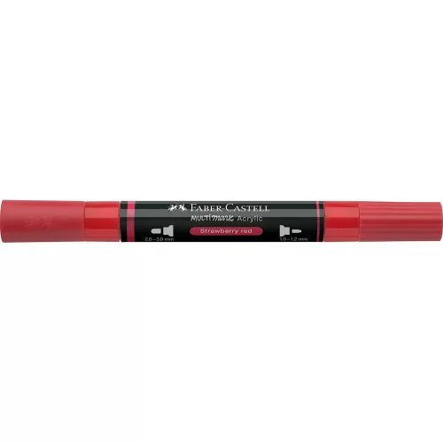 Akril marker kétvégű MULTIMARK 219 Faber-Castell eper piros