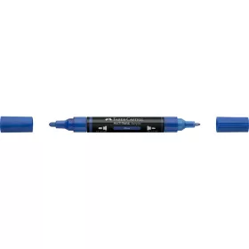 Akril marker kétvégű MULTIMARK 120 Faber-Castell kék 