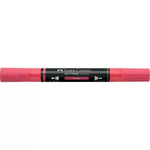 Akril marker kétvégű MULTIMARK 124 Faber-Castell vörös 
