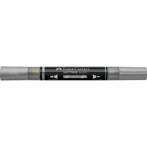 Akril marker kétvégű MULTIMARK 251 Faber-Castell ezüst 