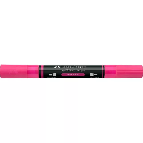 Akril marker kétvégű MULTIMARK 253 Faber-Castell neon rózsaszín