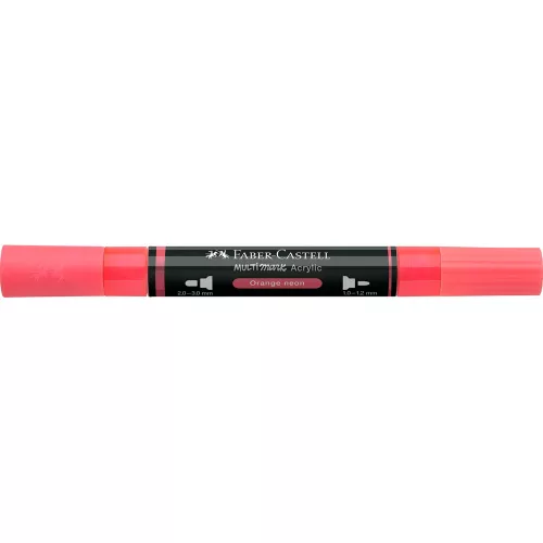 Akril marker kétvégű MULTIMARK 255 Faber-Castell neon narancs