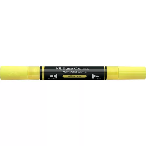 Akril marker kétvégű MULTIMARK 256 Faber-Castell neon sárga