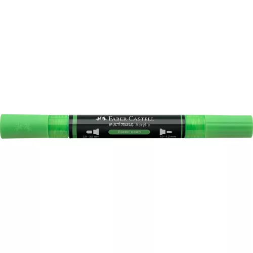 Akril marker kétvégű MULTIMARK 257 Faber-Castell neon zöld
