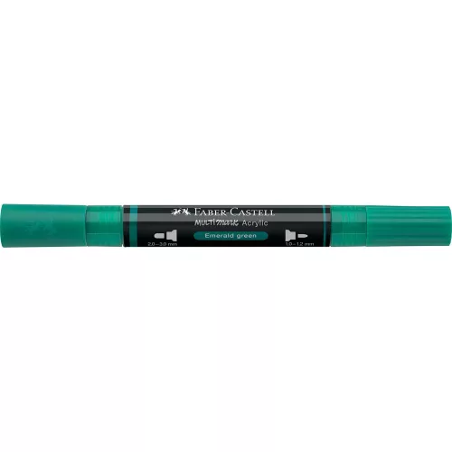 Akril marker kétvégű MULTIMARK 358 Faber-Castell smaragdzöld 