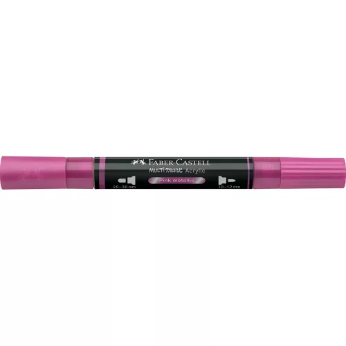 Akril marker kétvégű MULTIMARK 290 Faber-Castell metál rózsaszín