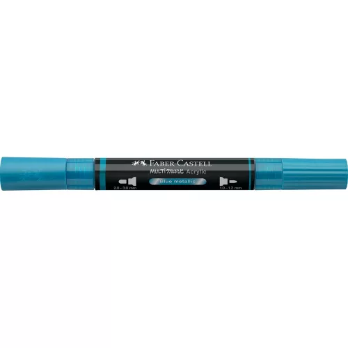 Akril marker kétvégű MULTIMARK 292 Faber-Castell metál kék