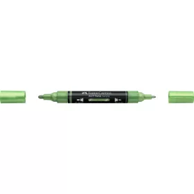   Akril marker kétvégű MULTIMARK 298 Faber-Castell metál zsályazöld
