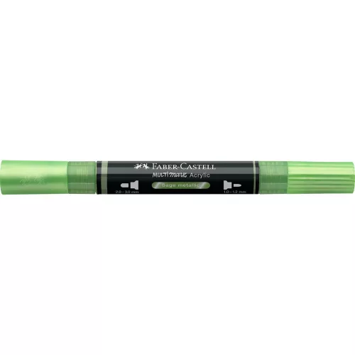 Akril marker kétvégű MULTIMARK 298 Faber-Castell metál zsályazöld
