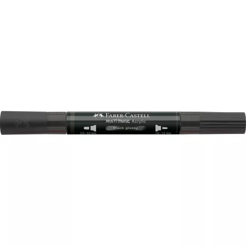 Akril marker kétvégű MULTIMARK 299 Faber-Castell fényes fekete