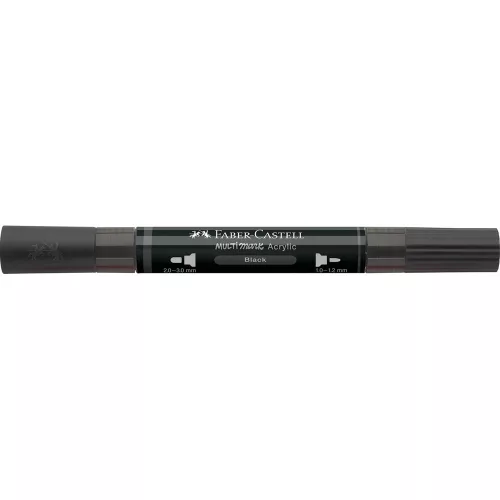 Akril marker kétvégű MULTIMARK 199 Faber-Castell fekete 