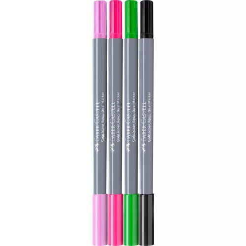 Rostirón, filctoll készlet akvarell kétvégű GOLDFABER AQUA Bolyhos flamingó Faber-Castell 4klf. szín