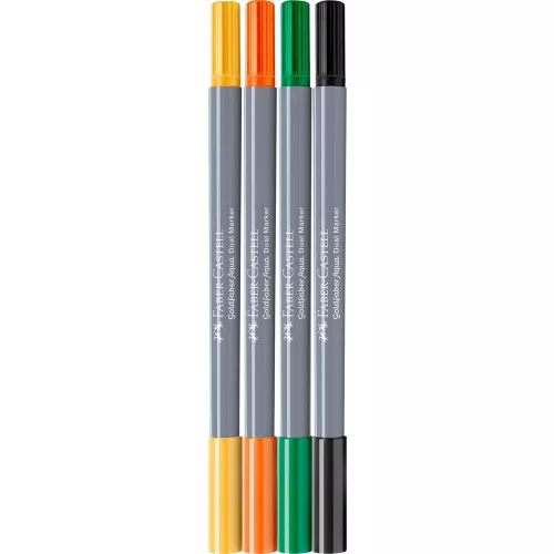 Rostirón, filctoll készlet akvarell kétvégű GOLDFABER AQUA Trópusi tukán Faber-Castell 4klf. szín