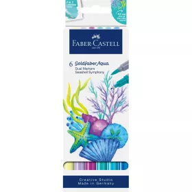   Rostirón, filctoll készlet akvarell kétvégű GOLDFABER AQUA Kagyló szimfónia Faber-Castell 4klf. szín