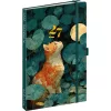 Keménytáblás tervező krémszínű lapokkal, kétheti beosztással, leszorító gumiszalaggal Cat 130x210mm, Presco