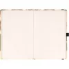 Keménytáblás notesz krémszínű lapokkal, pontozott, leszorító gumiszalaggal Alphonse Mucha – Primrose 130x210mm, Presco