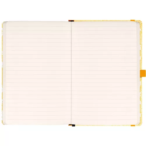 Keménytáblás notesz krémszínű lapokkal, vonalas, leszorító gumiszalaggal Animalium – Felines 130x210mm, Presco